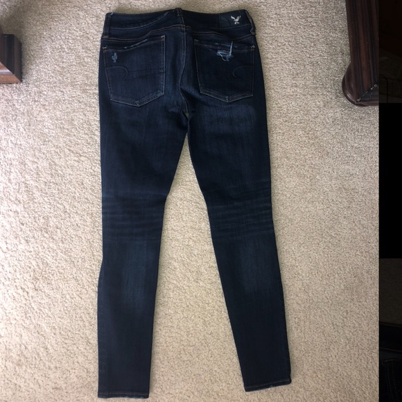 American Eagle Dark Wash Ripped Jeans - Picture 2 of 6